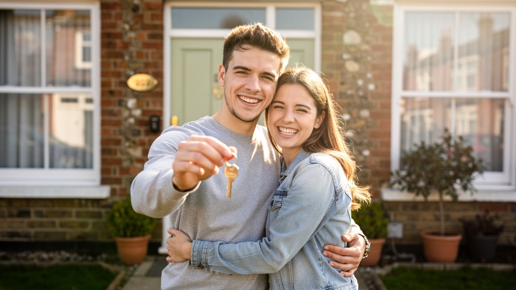 First-time buyers receiving keys to their new Coventry home — guide to property surveys